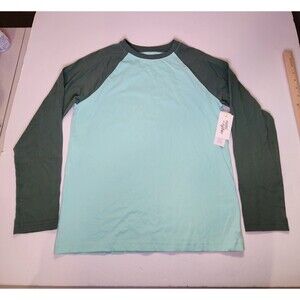 Rumi + Ryder Shirt Boys L (12-14) Green Two-tone Long Sleeves Stitch Fix